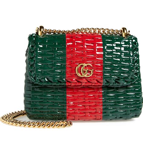 Gucci Small Linea Cestino Glazed Wicker Shoulder Bag